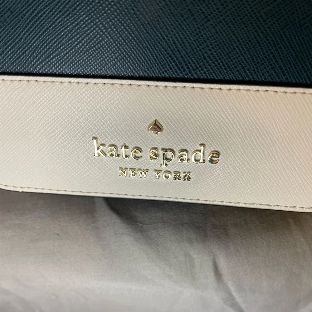 NWT Kate Spade Teal and Cream Satchel